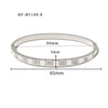 Simple Style Shiny Solid Color 316L Stainless Steel  18K Gold Plated Zircon Bangle In Bulk