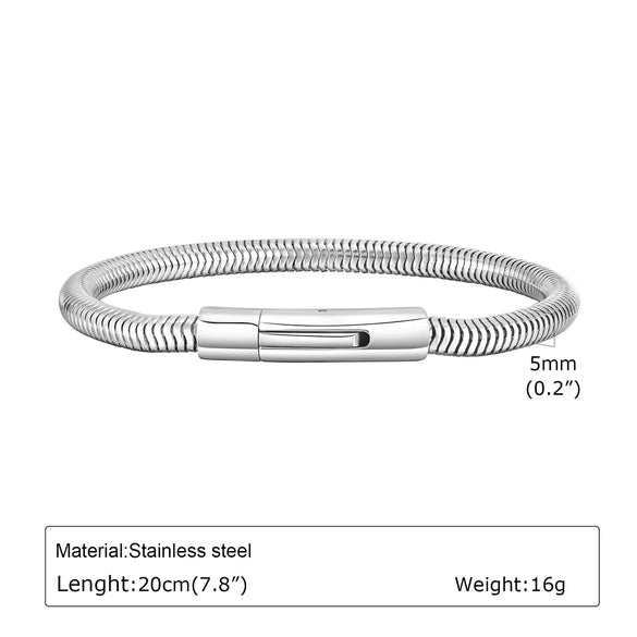 Simple Style Solid Color 201 Stainless Steel Buckle 18K Gold Plated Men'S Bracelets