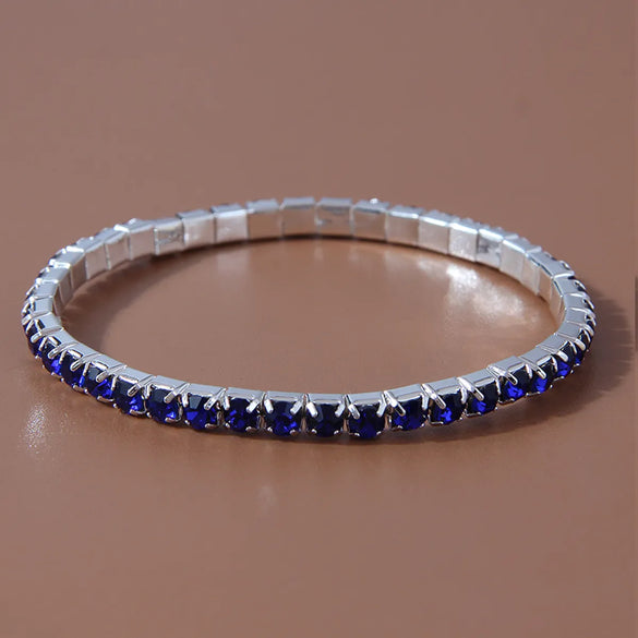 Simple Style Solid Color Iron alloy Inlay Rhinestones Women's Bracelets
