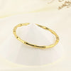 Simple Style Solid Color 304 Stainless Steel 18K Gold Plated Bangle In Bulk