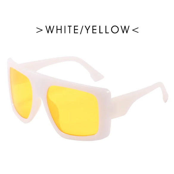 Simple Style Solid Color Ac Square Full Frame Women'S Sunglasses