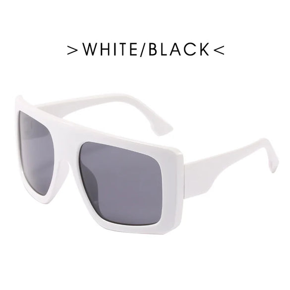 Simple Style Solid Color Ac Square Full Frame Women'S Sunglasses