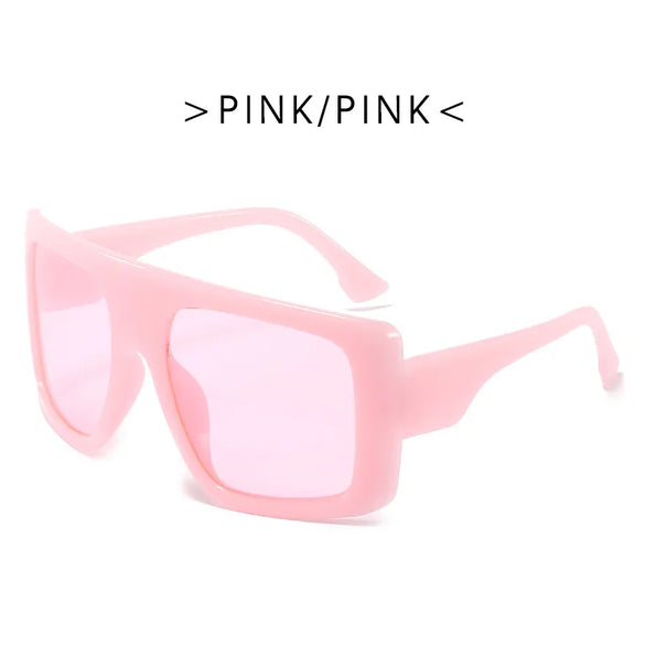 Simple Style Solid Color Ac Square Full Frame Women'S Sunglasses