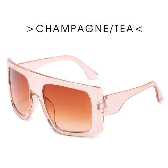 Simple Style Solid Color Ac Square Full Frame Women'S Sunglasses