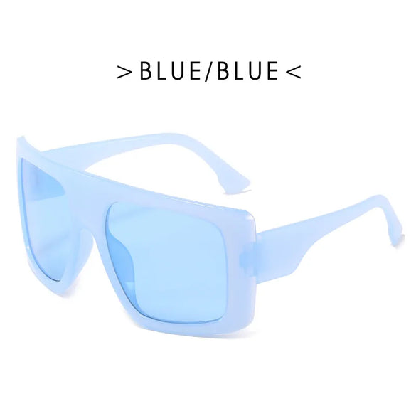 Simple Style Solid Color Ac Square Full Frame Women'S Sunglasses