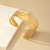 Simple Style Solid Color Alloy Ferroalloy Irregular Plating 14k Gold Plated Women'S Bangle