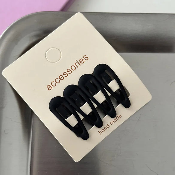 Simple Style Solid Color Alloy Hollow Out Hair Clip