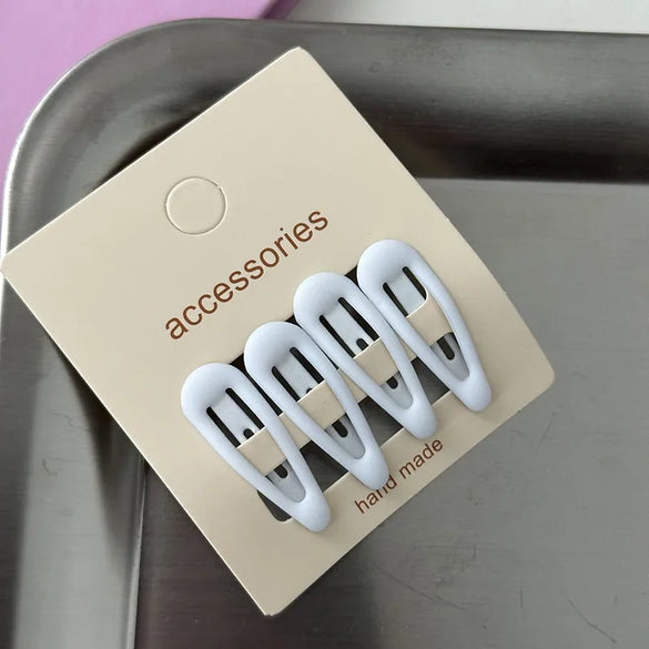 Simple Style Solid Color Alloy Hollow Out Hair Clip