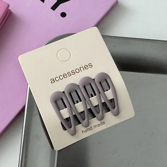 Simple Style Solid Color Alloy Hollow Out Hair Clip