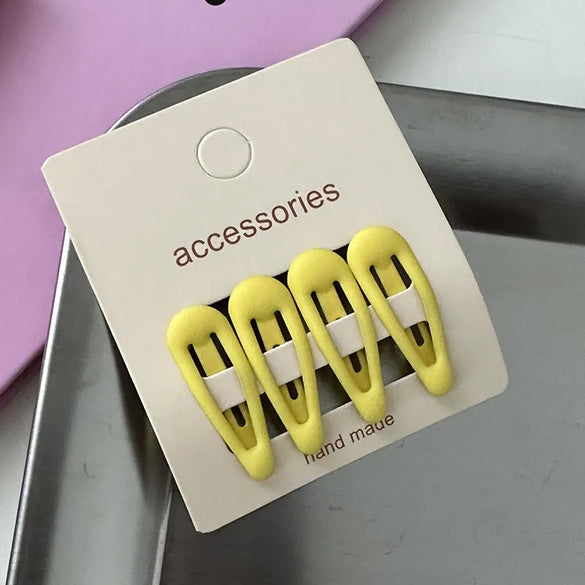 Simple Style Solid Color Alloy Hollow Out Hair Clip