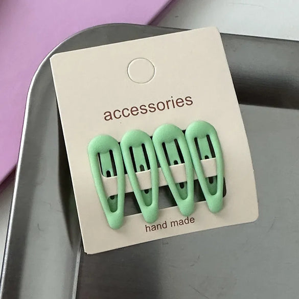 Simple Style Solid Color Alloy Hollow Out Hair Clip