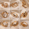 Simple Style Solid Color Alloy Plating Gold Plated Women'S Open Rings