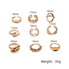 Simple Style Solid Color Alloy Plating Gold Plated Women'S Open Rings