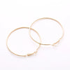 Simple Style Solid Color Alloy Plating Women'S Hoop Earrings 1 Pair