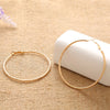 Simple Style Solid Color Alloy Plating Women'S Hoop Earrings 1 Pair