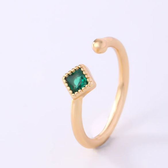 1 Piece Nose Rings & Studs Simple Style Solid Color Copper Inlay Zircon K Gold Plated