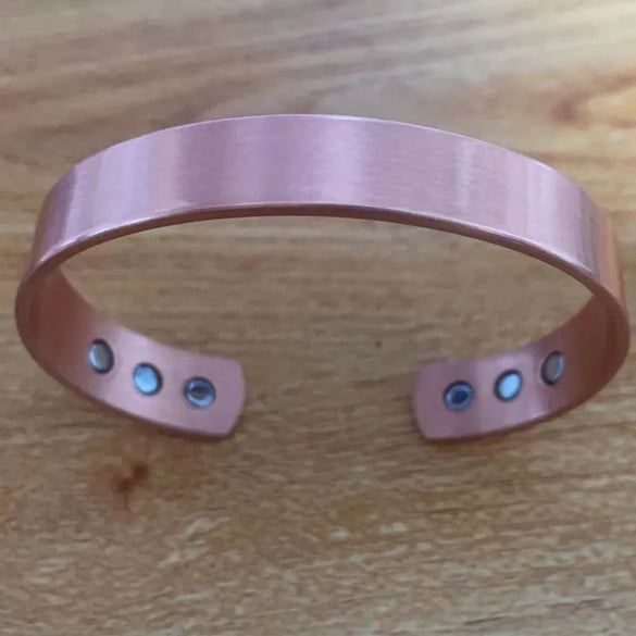 Simple Style Solid Color Copper Magnetic Unisex Bangle