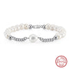 Simple Style Solid Color Freshwater Pearl Sterling Silver 14K Gold Plated Bracelets In Bulk