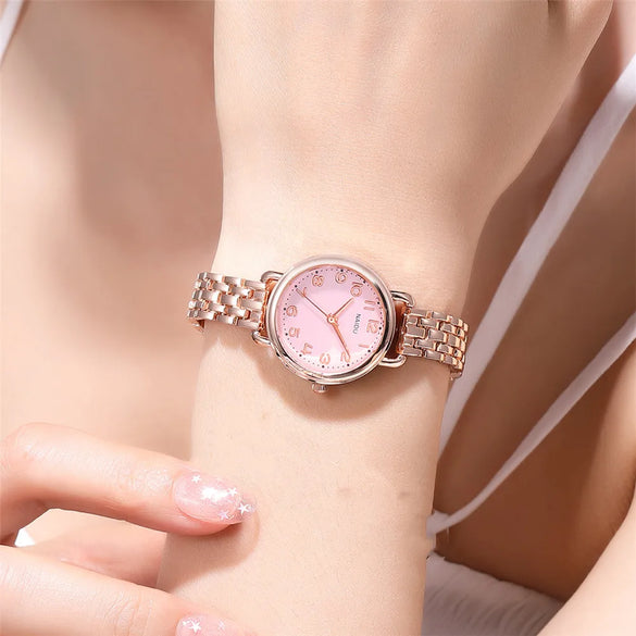 Simple Style Solid Color Horseshoe Buckle Quartz Women'S Watches