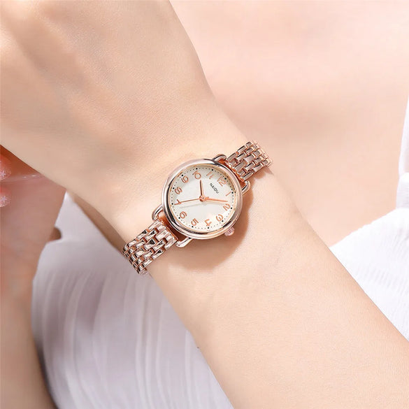 Simple Style Solid Color Horseshoe Buckle Quartz Women'S Watches