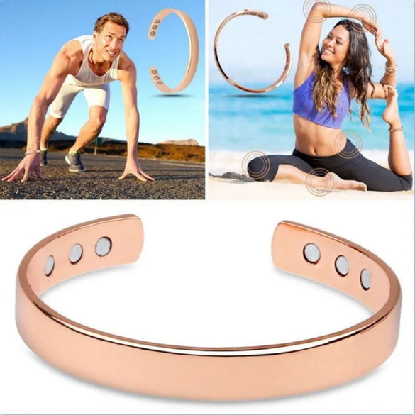 Simple Style Customization Laser Engraving Solid Color Magnet Metal Bangles Wholesale