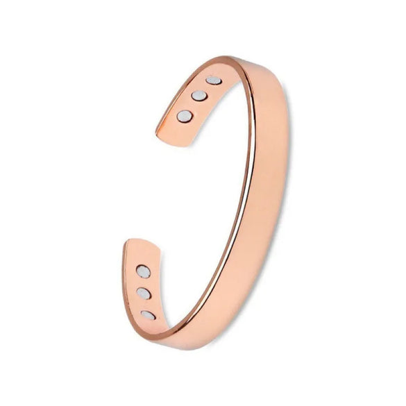 Simple Style Customization Laser Engraving Solid Color Magnet Metal Bangles Wholesale