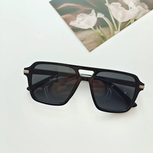 Simple Style Solid Color Pc Resin Square Full Frame Women'S Sunglasses