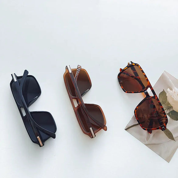 Simple Style Solid Color Pc Resin Square Full Frame Women'S Sunglasses