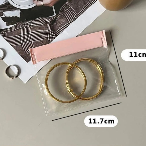 Simple Style Solid Color PVC Jewelry Packaging Bags