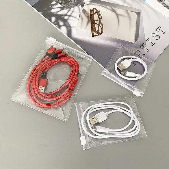 Simple Style Solid Color Pvc Wholesale Jewelry Packaging Bags