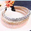 Simple Style Solid Color Rhinestone Inlay Crystal Hair Band