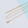 Wholesale Jewelry Simple Style Customization Laser Engraving Solid Color Stainless Steel 18K Gold Plated Necklace Cuban Link Chain