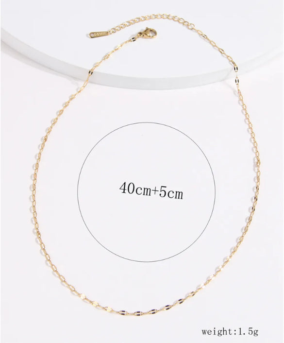 Simple Style Solid Color Stainless Steel Necklace