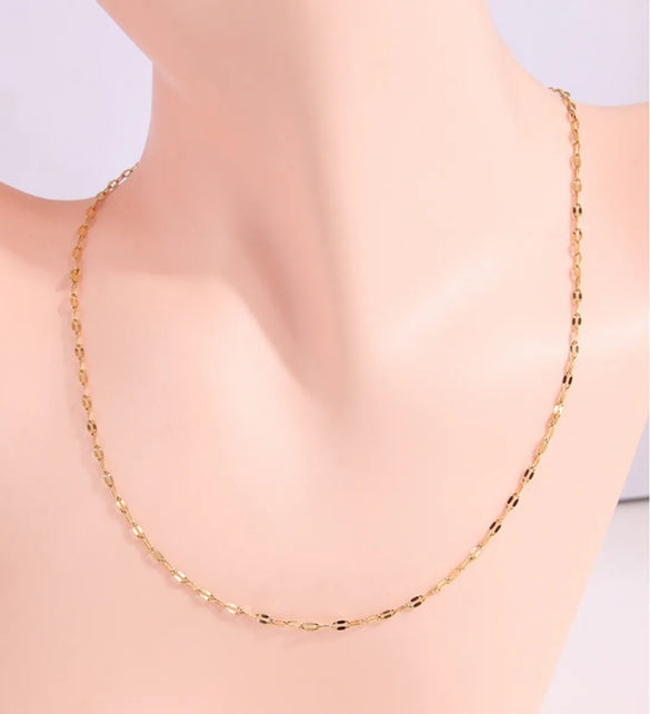 Simple Style Solid Color Stainless Steel Necklace