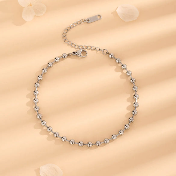 Simple Style Solid Color Stainless Steel 18K Gold Plated Bracelets In Bulk