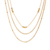 Simple Style Solid Color Stainless Steel Plating 18k Gold Plated Three Layer Necklace