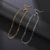 Simple Style Solid Color Stainless Steel Plating Chain Necklace
