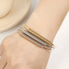 Simple Style Solid Color Stainless Steel Plating Cuff Bracelets