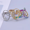 Wholesale Jewelry Simple Style Solid Color 304 Stainless Steel 18K Gold Plated Plating Rings