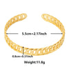 Simple Style Solid Color 304 Stainless Steel 18K Gold Plated Bangle In Bulk