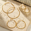 1 Pair Simple Style Solid Color Plating Stainless Steel Hoop Earrings