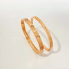 Simple Style Solid Color Stainless Steel Plating Inlay Artificial Gemstones Bangle