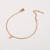 Wholesale Jewelry Simple Style Customization Laser Engraving Solid Color Stainless Steel 18K Gold Plated Rose Gold Plated Anklet
