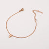 Wholesale Jewelry Simple Style Customization Laser Engraving Solid Color Stainless Steel 18K Gold Plated Rose Gold Plated Anklet