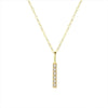 Simple Style Solid Color Sterling Silver Plating Inlay Rhinestones 14k Gold Plated Pendant Necklace