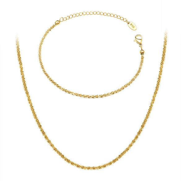 Simple Style Solid Color Titanium Steel Bracelets Necklace