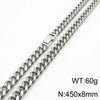 Simple Style Solid Color Titanium Steel Chain Men'S Necklace