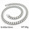 Simple Style Solid Color Titanium Steel Chain Men'S Necklace