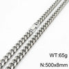 Simple Style Solid Color Titanium Steel Chain Men'S Necklace
