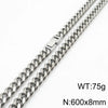 Simple Style Solid Color Titanium Steel Chain Men'S Necklace